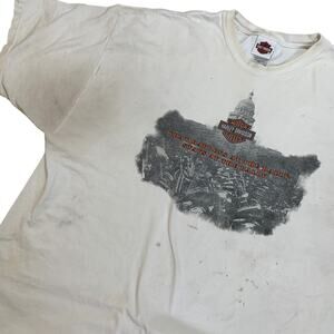 Harley Davidson Biker Motorcycle Short Sleeve Graphic Tee Texas Cowboy Size 3XL